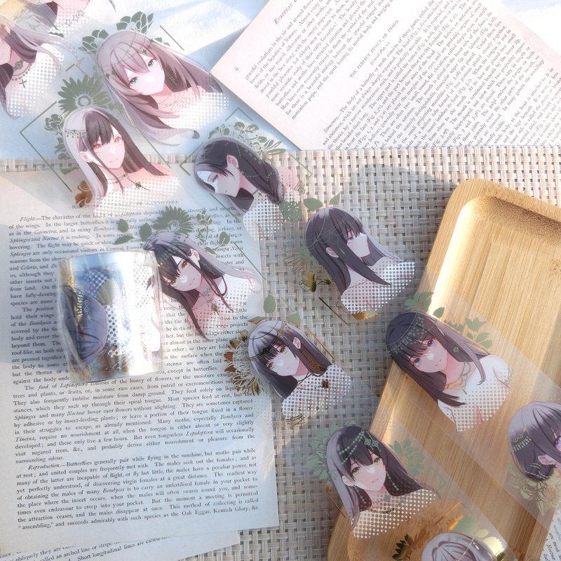 饰金少女-烫金PET胶带-纸胶带 - 纸胶带 - 塑料 金色