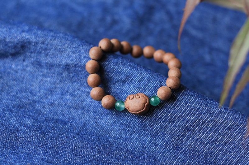 壹染指香品 | 如意 瓜珠 | 天然和合香手串 | 清赏雅玩 水草玉髓 - 手链/手环 - 植物．花 