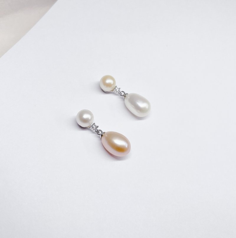 PJ. 复古水滴珍珠耳环 - 耳环/耳夹 - 珍珠 