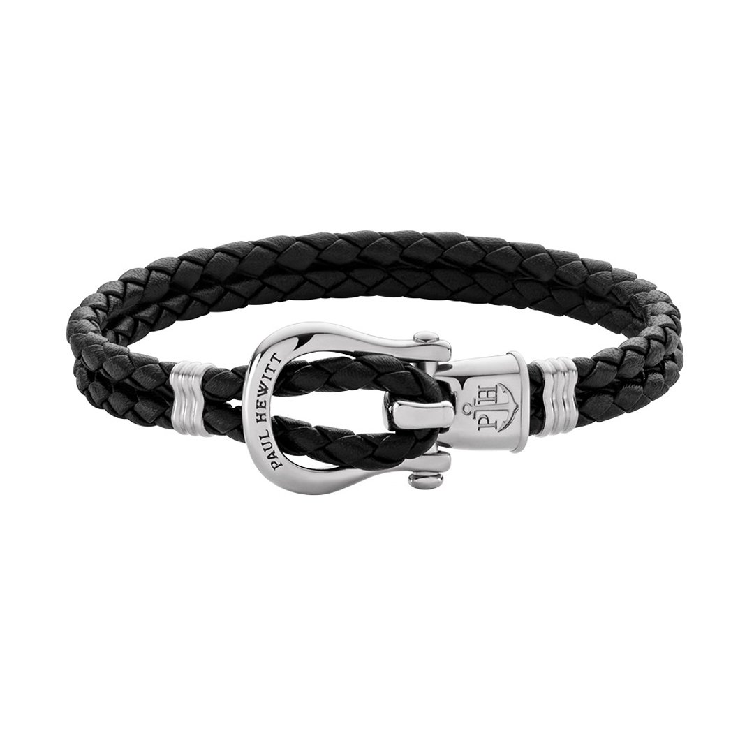 PAUL HEWITT Phinity Bracelet PH-FSH-L-S-B - 手链/手环 - 真皮 黑色