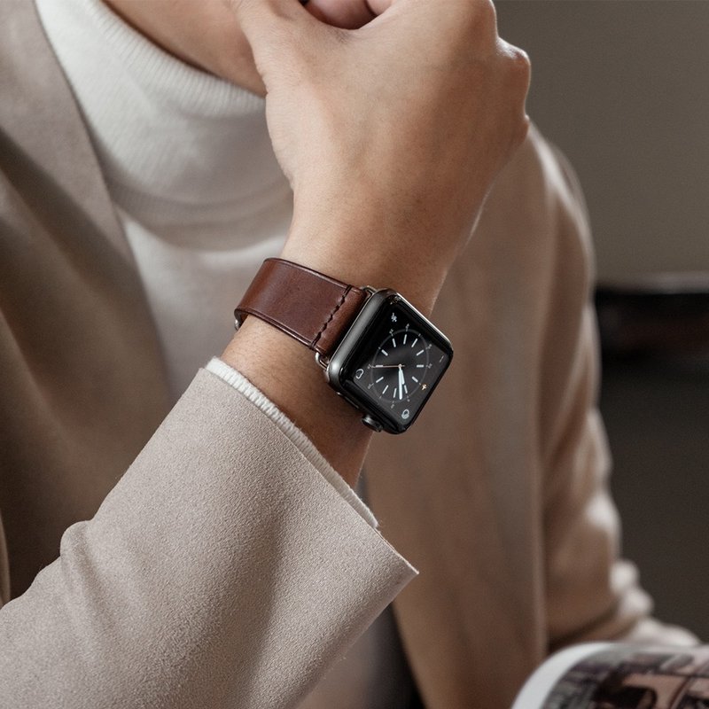 限量特优惠价格 | Apple watch 手工真皮表带 (已预制-中码) - 表带 - 真皮 