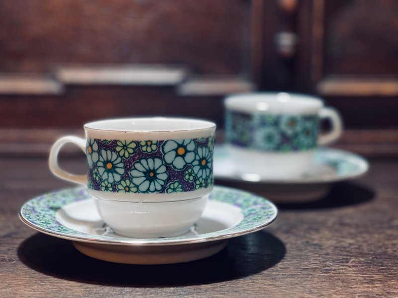 花花咖啡杯组 - 咖啡杯/马克杯 - 陶 