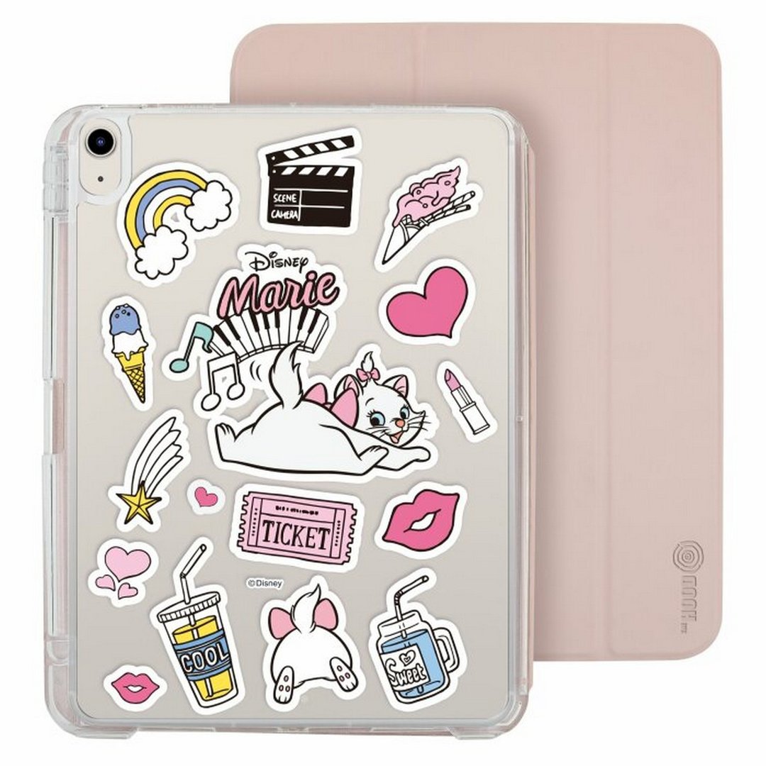 迪士尼玛丽猫 iPad air/pro 2024 可拆式防摔透明 实色折套 - 平板/电脑保护壳 - 塑料 多色