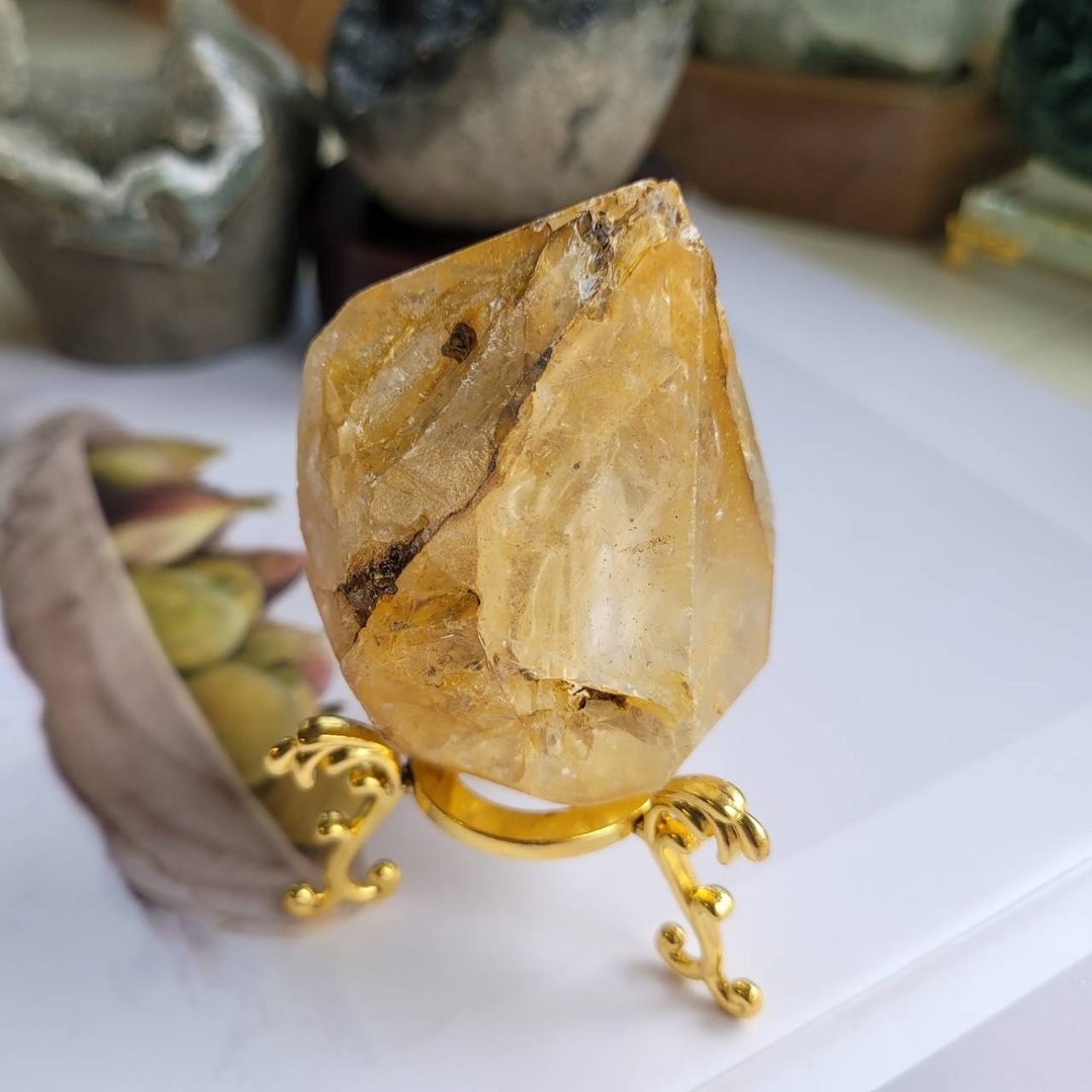 黄泥骸骨水晶/骨干水晶/提升灵感实现目标愿望(附底座、灯座) - 摆饰 - 水晶 
