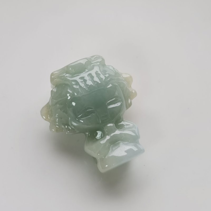 细料晴底妈祖 | 天然缅甸玉A货翡翠 - 项链 - 玉石 