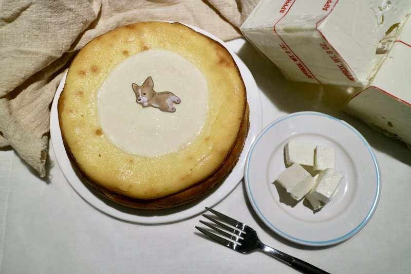 美式重奶酪蛋糕/赠父亲节卡片/可代写卡片 - 蛋糕/甜点 - 新鲜食材 橘色