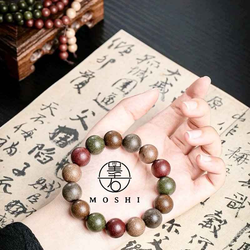 12mm五行中药合香珠手链/开运招财/疗愈/母亲节礼物/送礼 - 手链/手环 - 植物．花 多色