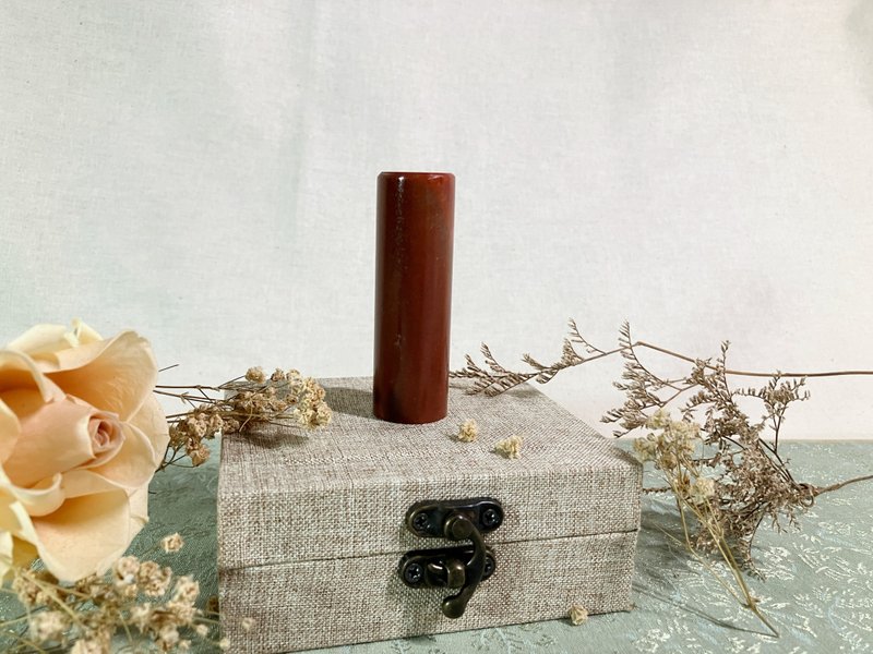 手工刻印定制单章 • 姓名圆章 • 漳州石印章 • 小资族首选 - 印章/印台 - 石头 红色