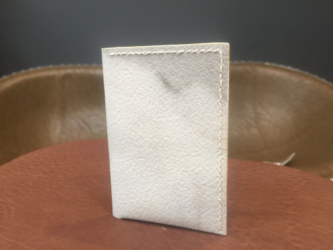 名片夹.使用大理石环保材质结合白色牛皮皮革制作.有大理石冰凉感 - 名片夹/名片盒 - 真皮 