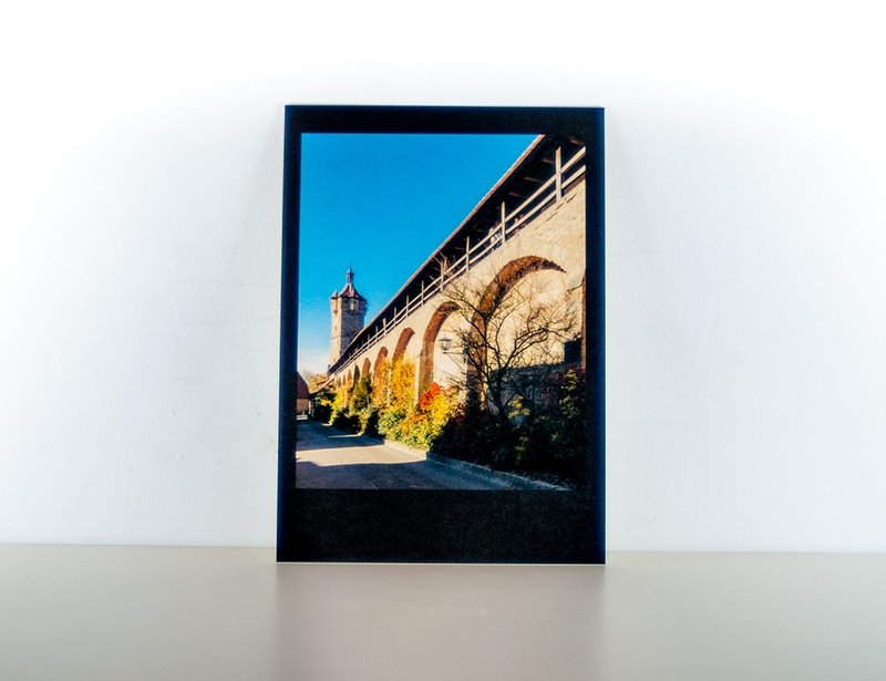 摄影明信片 | 城墙和塔楼-陶伯河畔的罗腾堡-德国 - 卡片/明信片 - 纸 多色