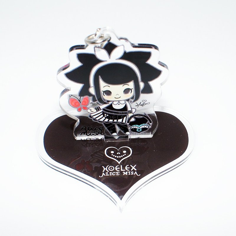 黑米莎BmisA造型压克力立牌钥匙圈(单面印制) - 钥匙链/钥匙包 - 压克力 黑色