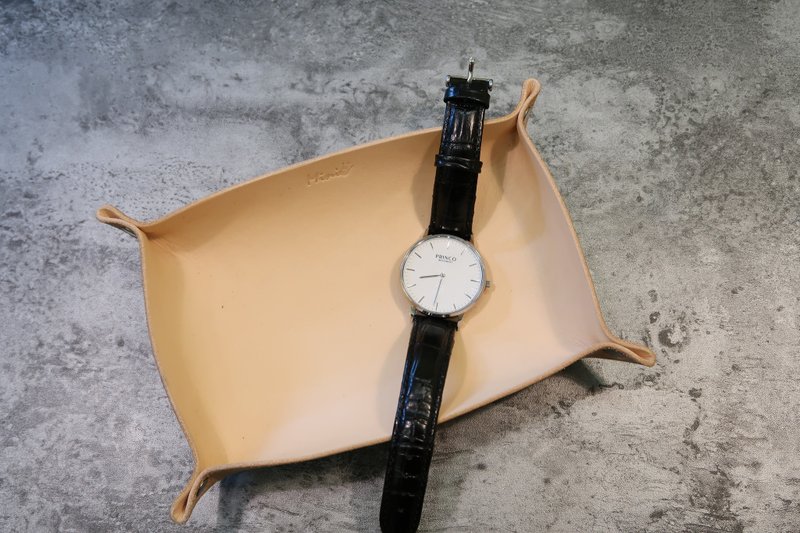 【Mini5】皮革收纳盘(原皮色) - 收纳用品 - 真皮 