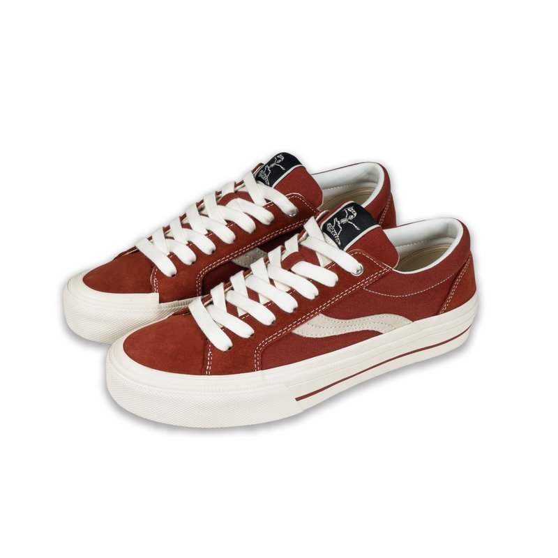 odd CIRKUS ASTLEY LOW BRICK/近江红 生胶帆布鞋 低筒 滑板鞋 - 女款休闲鞋 - 橡胶 红色