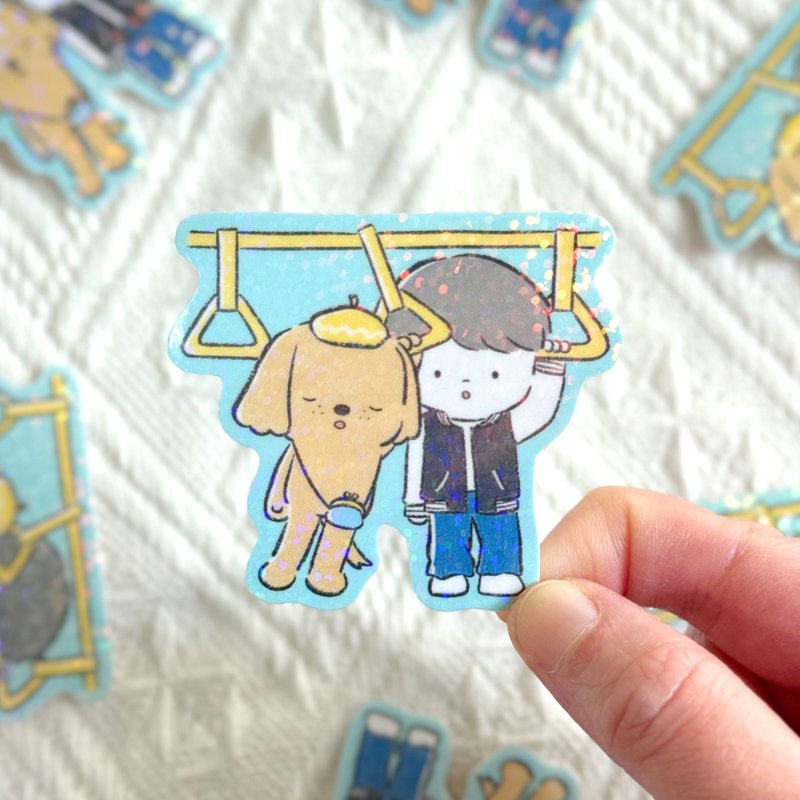 轧型贴纸 烫印全息膜 - 火车 - 贴纸 - 防水材质 