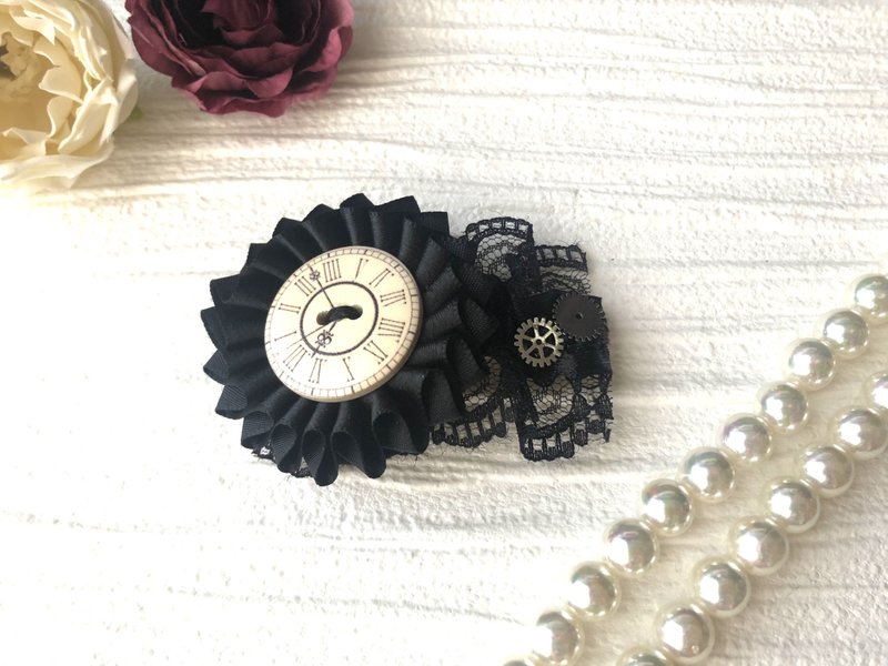 Rosette Valletta Ribbon Watch Black Lace - 发饰 - 聚酯纤维 黑色