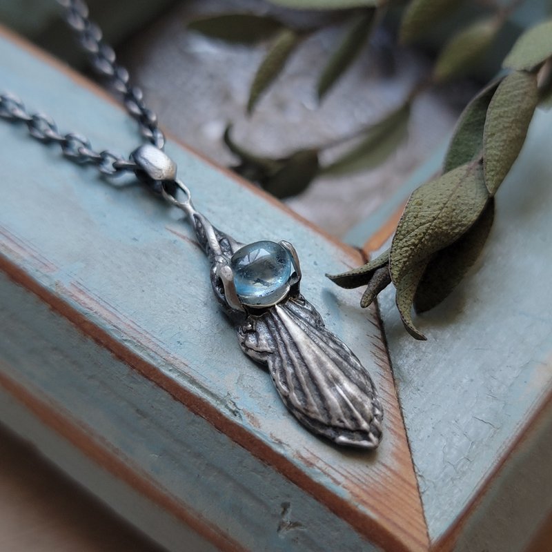 【漫漫长夜】-拓帕石项链 - 项链 - 纯银 蓝色