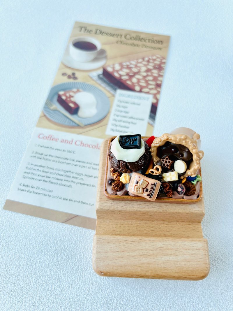 刻名电话座/名片座/桌面装饰 - 手机座/防尘塞 - 木头 多色