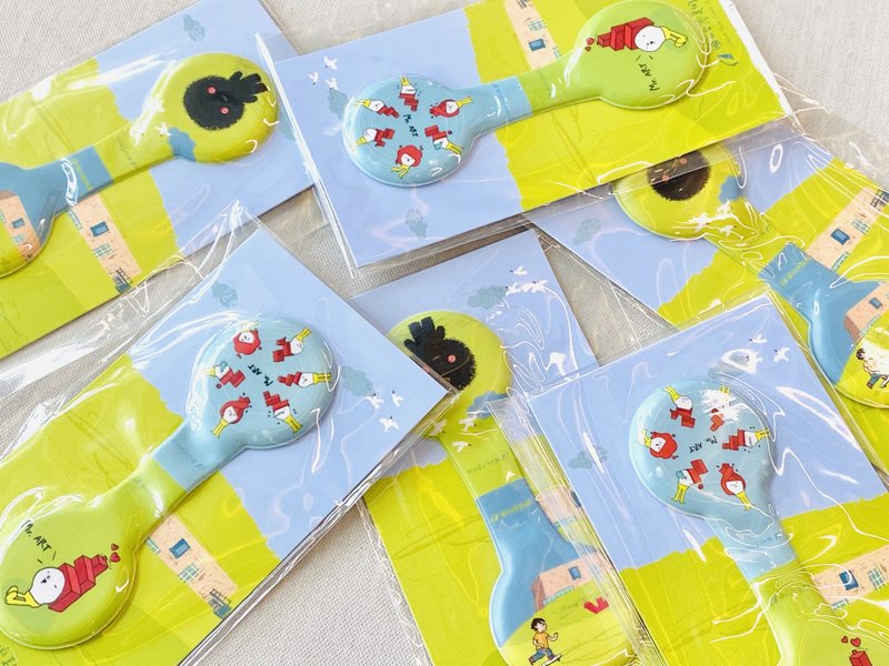 国美馆延伸文创小物 Mr.ART/MoMo 多功能磁吸夹 - 冰箱贴/磁贴 - 塑料 绿色