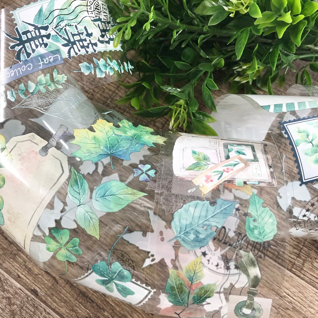 万叶集亮面PET胶带 - 纸胶带 - 塑料 绿色