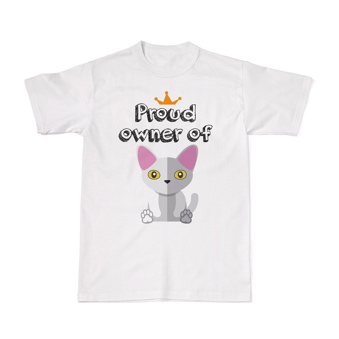 Proud Cat Owners Tees - Devon Rex Cat - 女装 T 恤 - 棉 白色