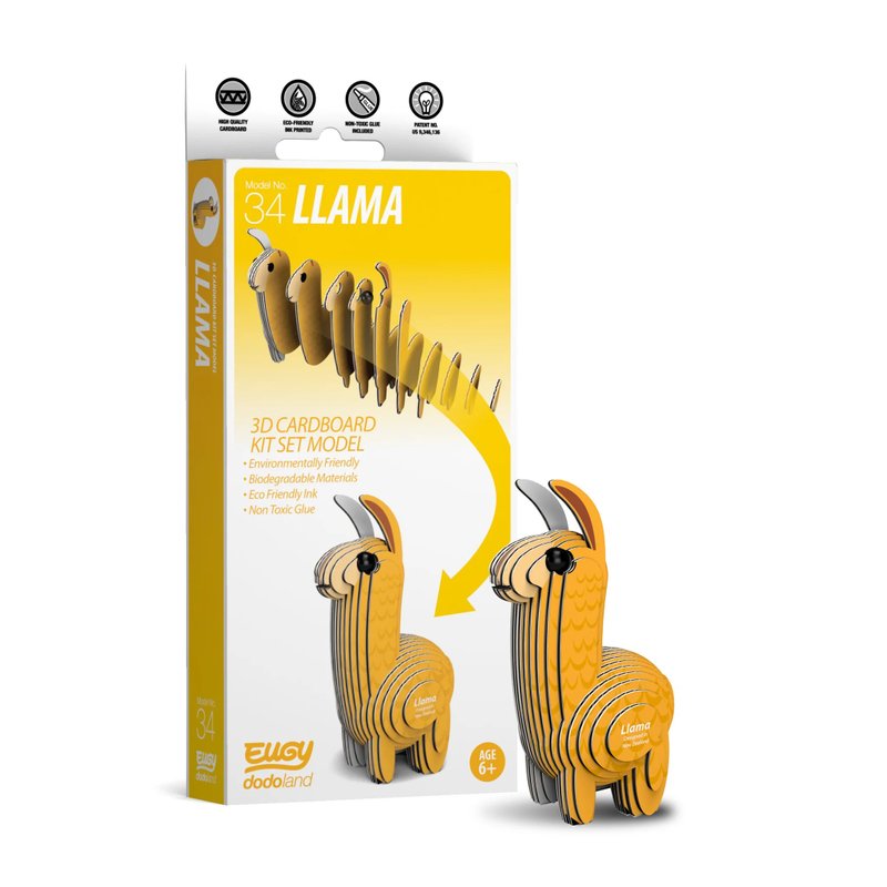 EUGY 3D坑纸拼图 - 034 美洲鸵 - 拼图 - 纸 橘色