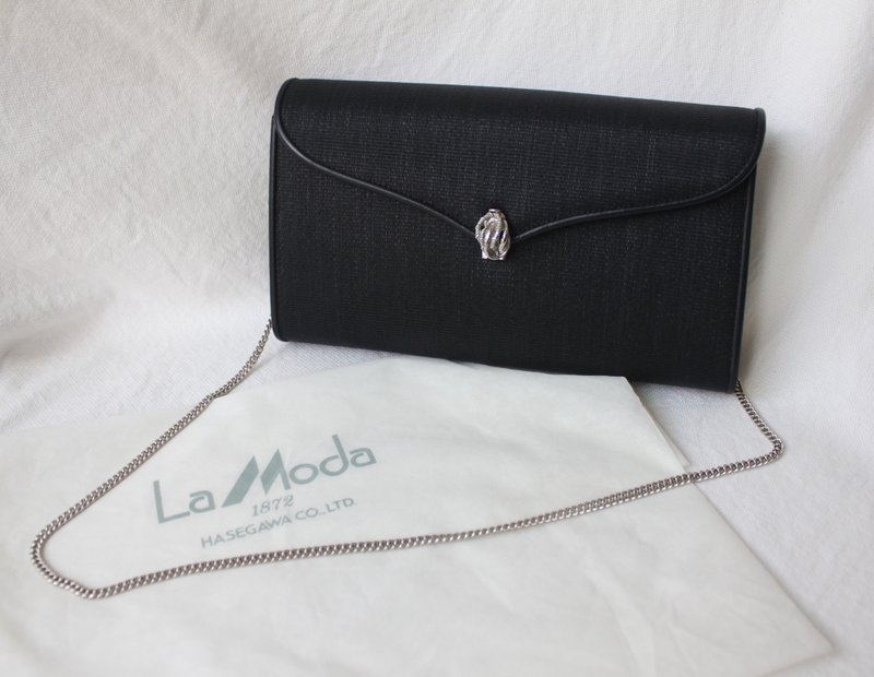 FOAK古着 /库存新品/La Moda黑色马毛古董包 - 侧背包/斜挎包 - 真皮 