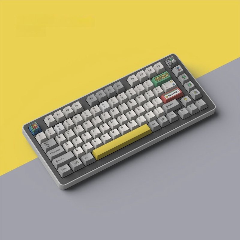 KeyTok 指尖文创 回到游戏灰 键帽 热升华 PBT Cherry原厂 152键 - 电脑配件 - 其他材质 灰色