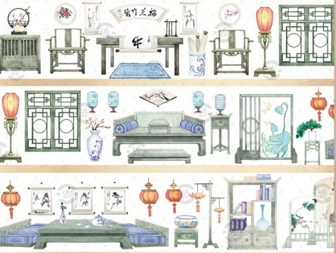 书香门第 PET 纸胶带 - 纸胶带 - 其他材质 多色