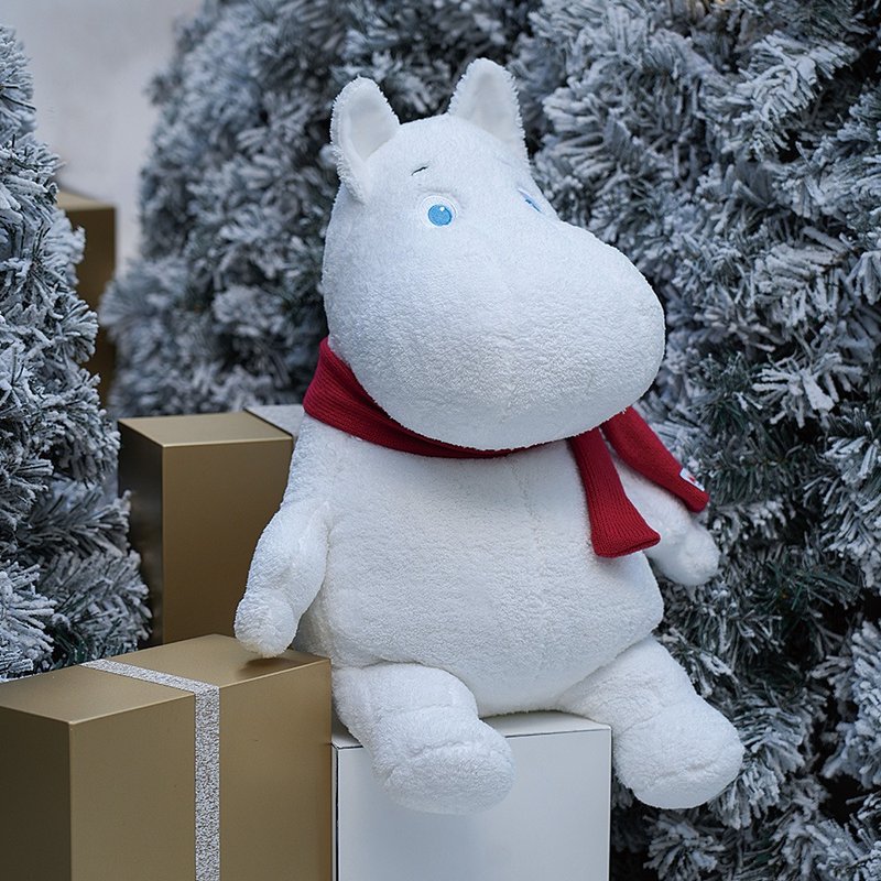 VIPO 噜噜米  姆明绒毛包红围巾玩偶公仔- 36cm - 玩偶/公仔 - 其他材质 