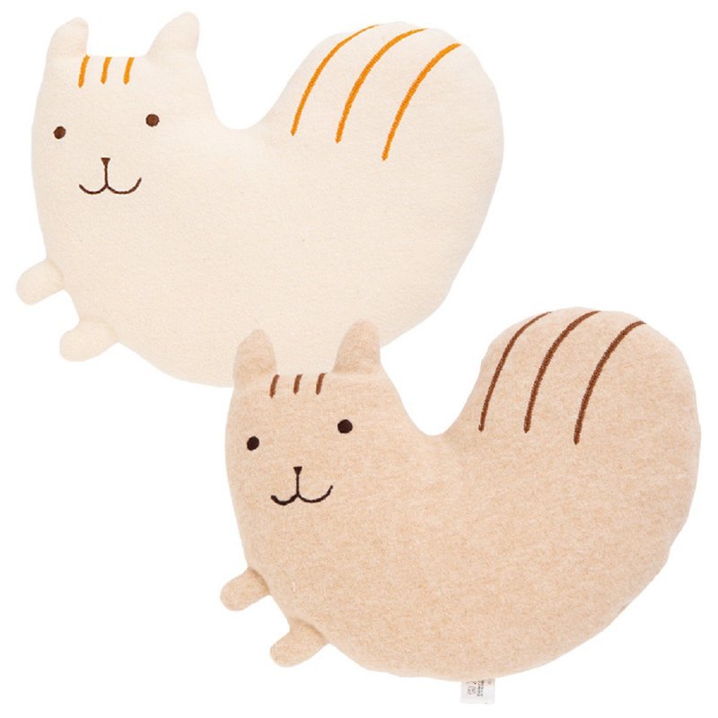 Y-1301 Chipmunks 100% Organic Cotton Pillow Chipmunk Made in Japan - 婴儿饰品 - 棉 咖啡色