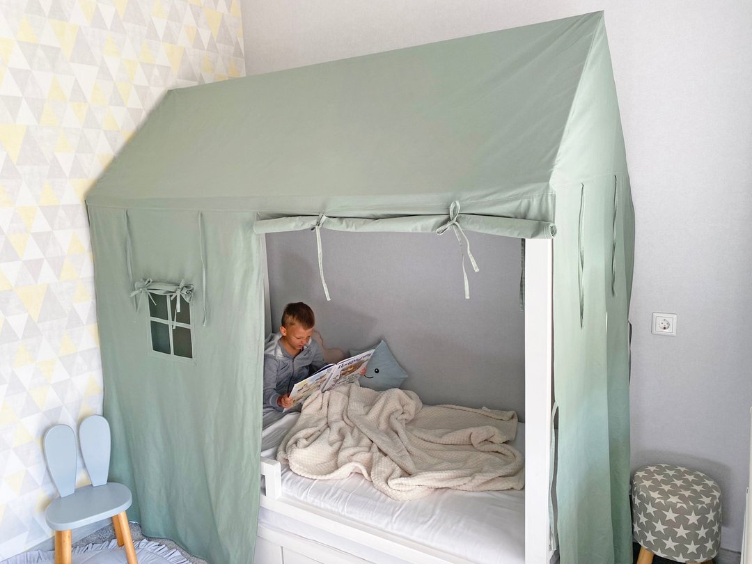CANOPY for Montessori bed, canopy bed, montessori house,bed - 儿童家具 - 棉 