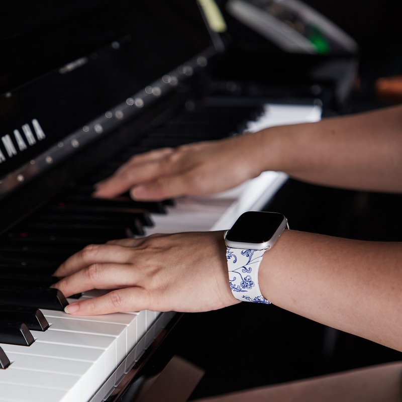 【时尚饰物】 SOULITE 苹果手表手镯表带 Blue White Porcelain - 手链/手环 - 不锈钢 