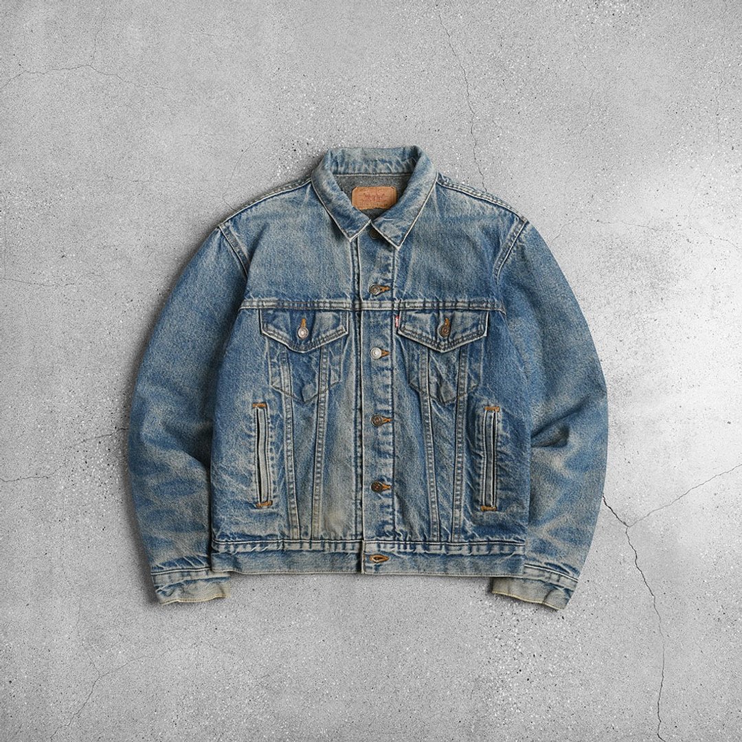 Levi's 美式牛仔刷毛外套  / Vintage 古着 / 台北古着店 - 男装外套 - 其他材质 蓝色