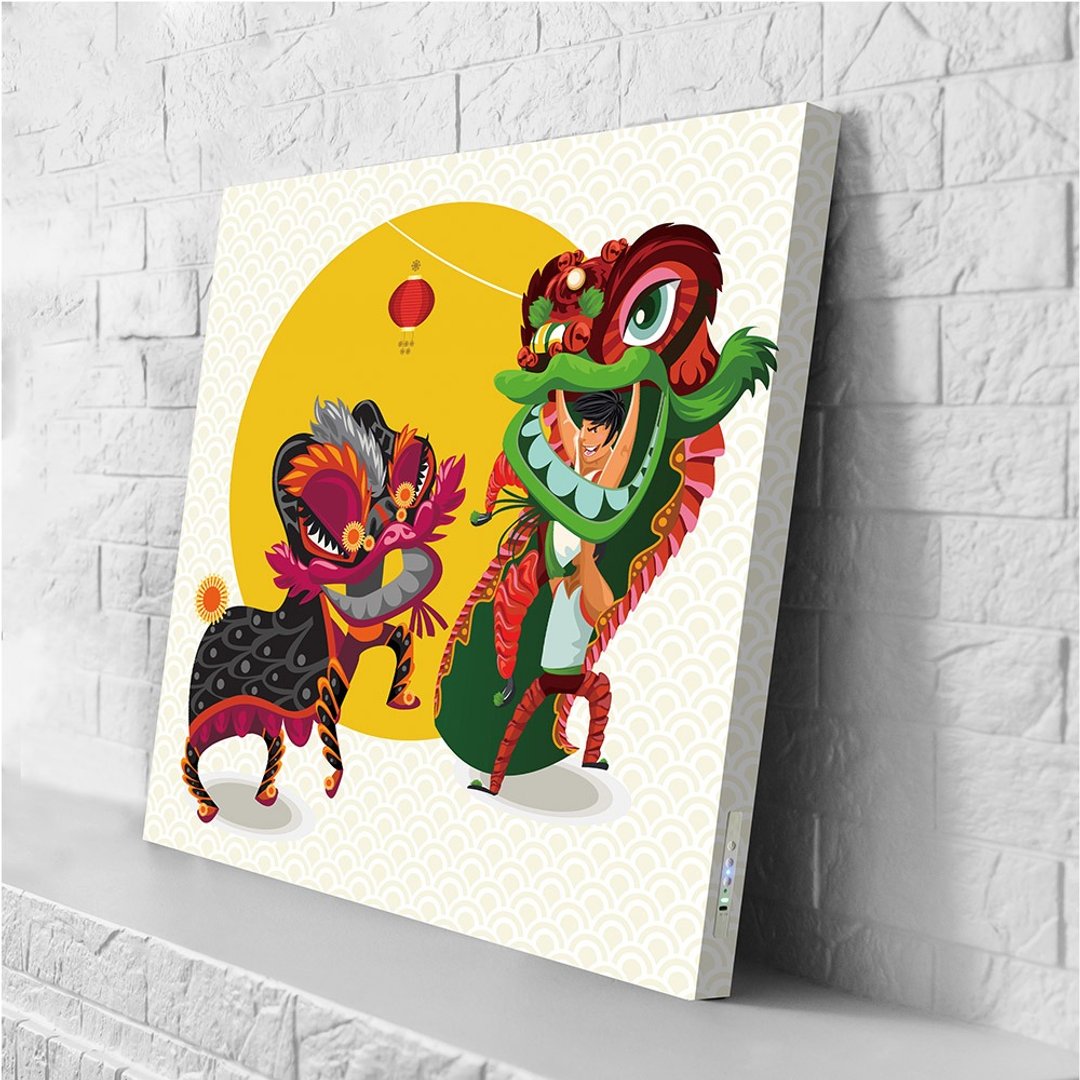 【日本 VisualSonic】蓝牙画布音箱 - Lion Dance - 扩音器/喇叭 - 木头 多色