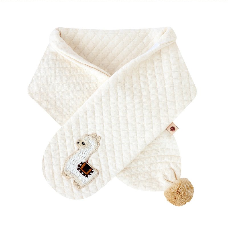 【SISSO有机棉】小小羊驼空气棉宝宝围巾 - 其他 - 棉．麻 白色