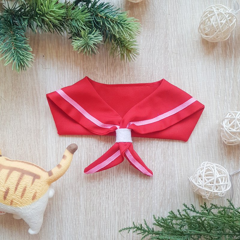 宠物水手领巾*青春红 - 衣/帽 - 棉．麻 红色