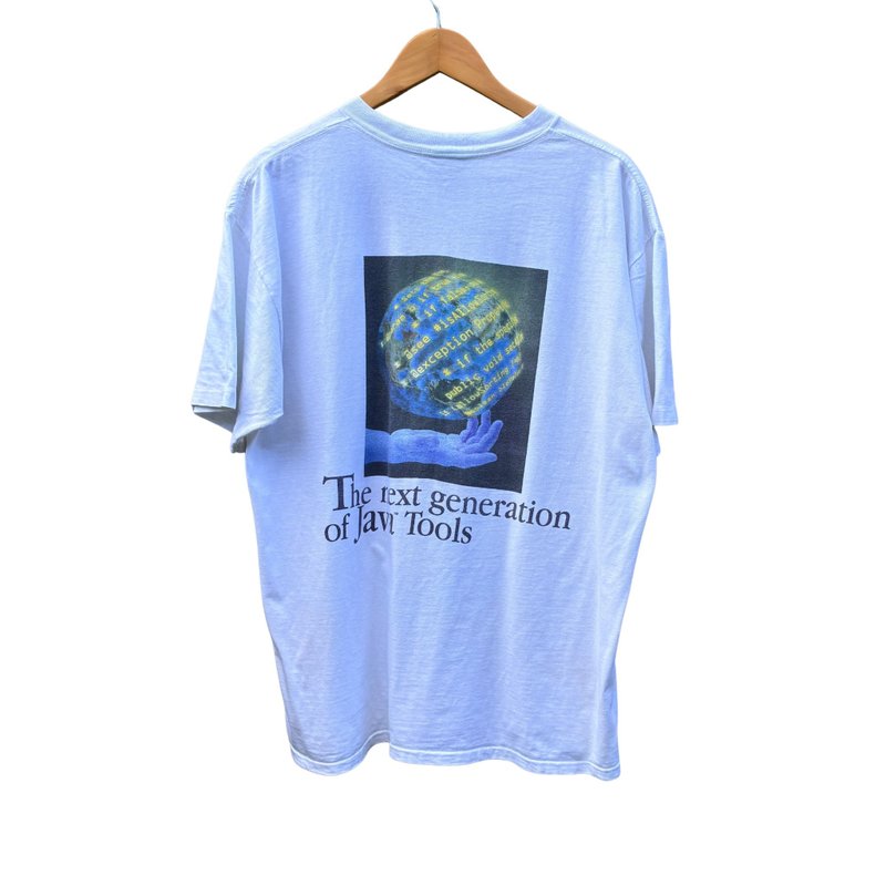 复古 90 年代 Symantec Java Tools Techwear 电脑 T 恤 - 男装上衣/T 恤 - 棉 白色