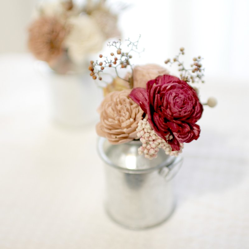 马口铁干燥花(红酒色) - 干燥花/捧花 - 植物．花 粉红色