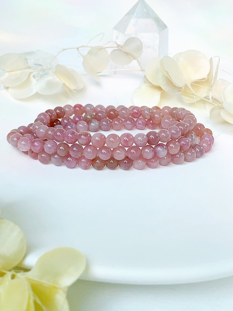 芋香紫马粉手串||粉水晶/马达加斯加粉水晶 - 手链/手环 - 水晶 粉红色