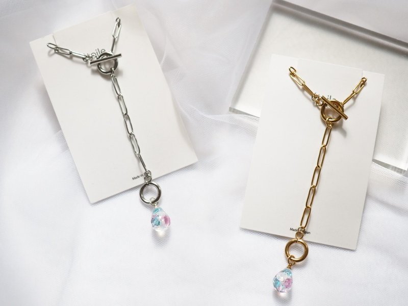 Swarovski 水滴造型项链 SDN-10 - 项链 - 树脂 粉红色