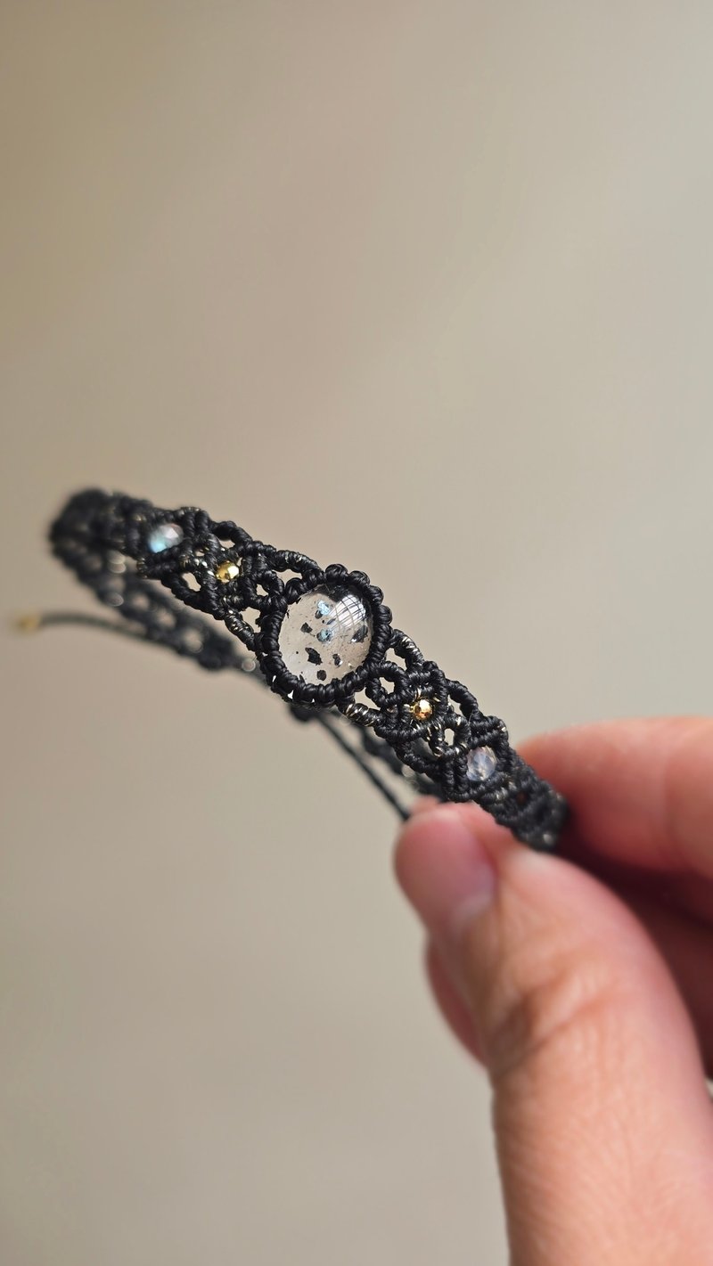 SSQ03 超七。南美蜡线编织手绳 - 手链/手环 - 其他材质 黑色