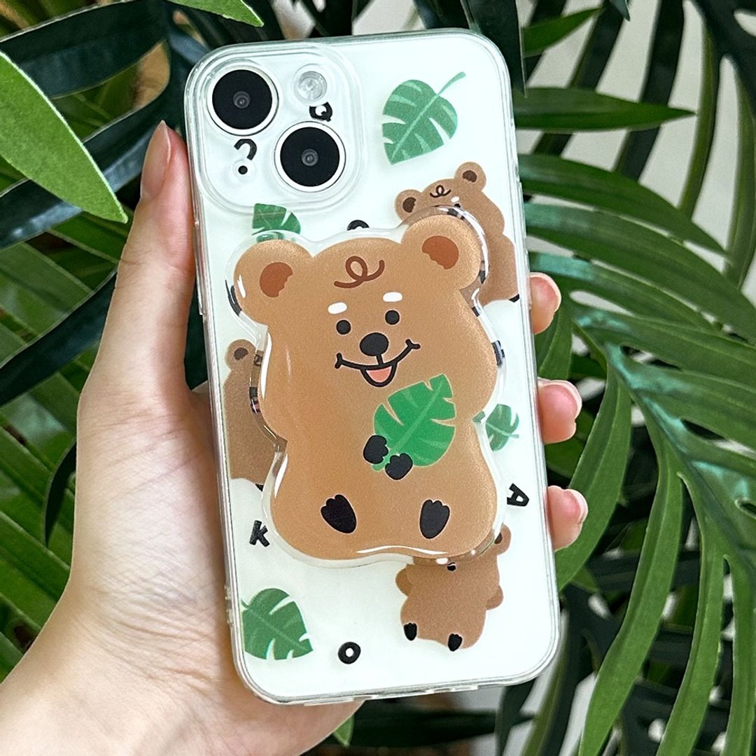 Quokka 握把智慧型手机压克力智慧托克 - 手机配件 - 压克力 咖啡色