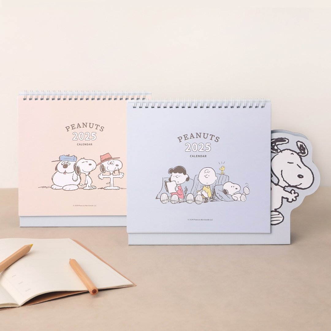 Peanuts史努比2025年桌历-Snoopy正版卡通手帐日志行事历三角桌历 - 年历/台历 - 纸 多色