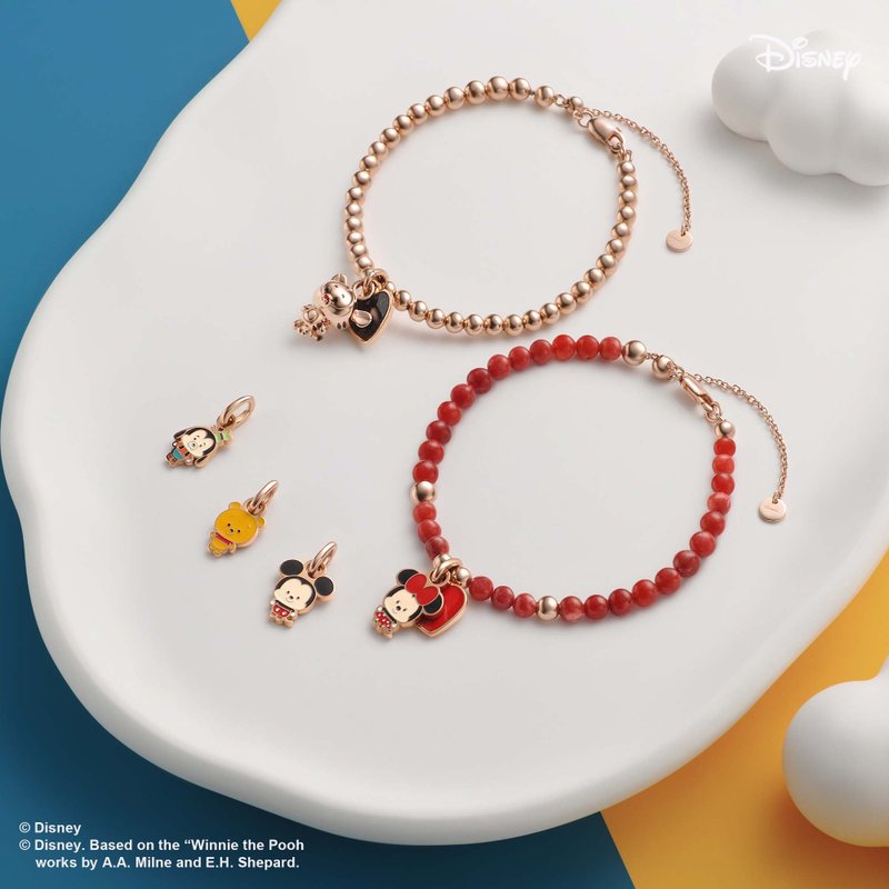 迪士尼 Yululun 特别版 定制化刻字 纯银宝石珠饰手链 (4色) - 手链/手环 - 宝石 紫色