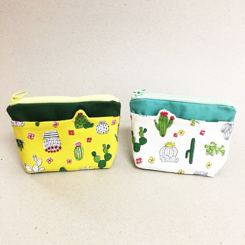 *小鲜肉植物/ 造型口袋零钱包* - 零钱包 - 棉．麻 绿色