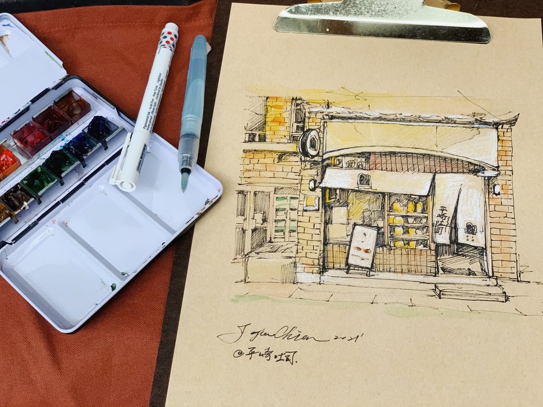 【一人成团】生吐司店铺/烘焙吐司。牛皮纸 x 暖色系速写 - 插画/绘画/写字 - 纸 