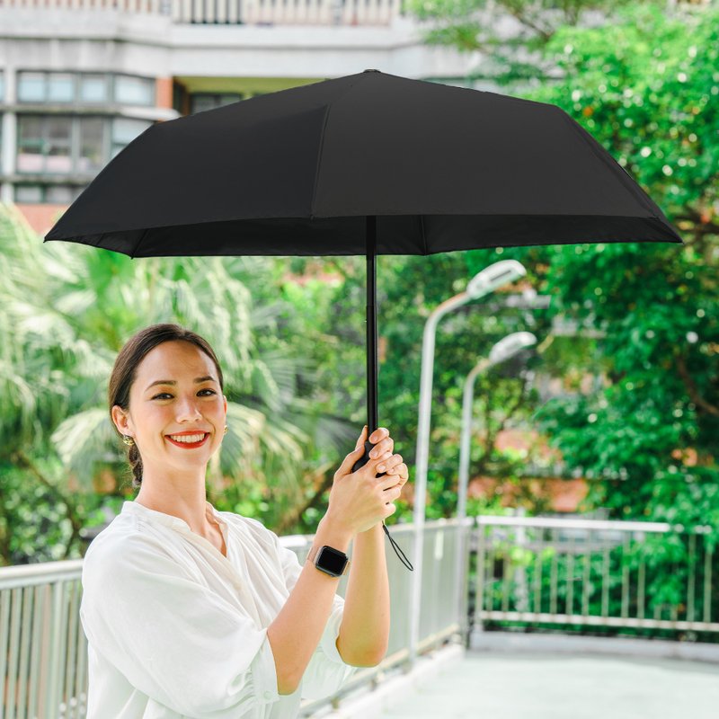 全新发明专利【香风净凉伞-尊爵黑】折叠伞 遮阳 风扇 空气过滤 - 雨伞/雨衣 - 防水材质 黑色
