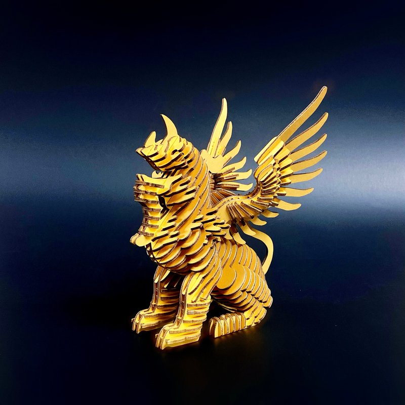 招财貔貅 居家摆饰 3D手作 - 木工/竹艺/纸艺 - 纸 金色