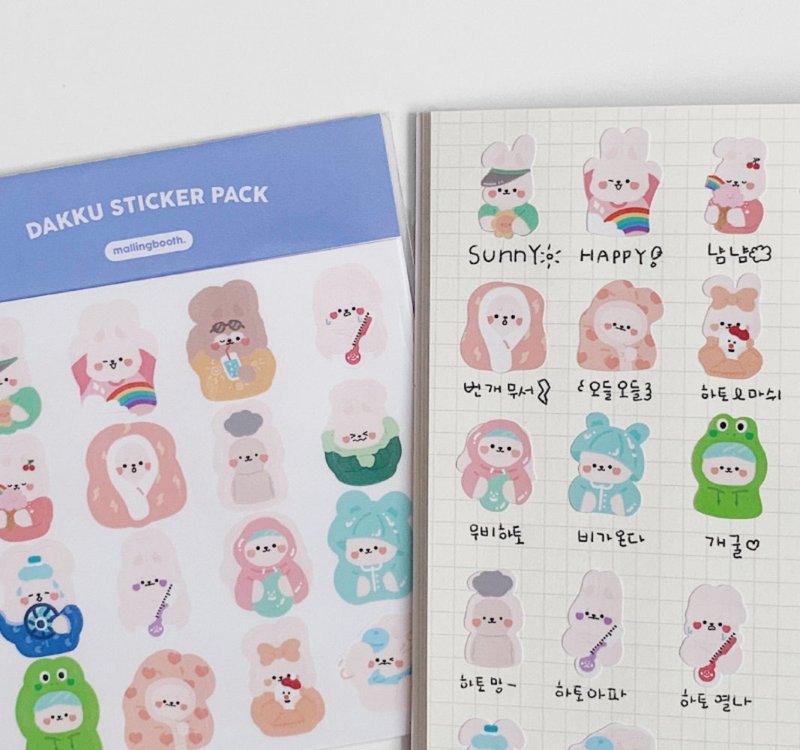 HATO 与天气 小兔 造型贴纸 ( 三入 ) - 贴纸 - 纸 