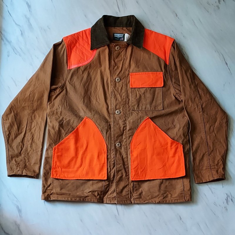 普普年代 • Vintage 美国萤光橘 • 猎装古董夹克大衣 帅气有型 - 男装外套 - 棉．麻 